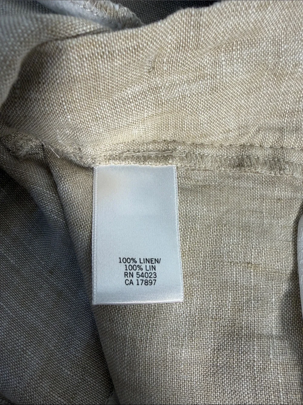 Banana Republic Women's Tan 100% Linen Trousers
